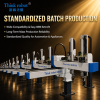 Bras manipulateur robotisé à 5 axes, entièrement servo, à double bras et double section, EUR5, stable, pour injection plastique et collaboration de préhension automatique