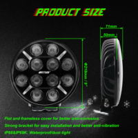 Nouveau phare de travail LED BRTLED 9 pouces 12V/24V 120W, IP68 étanche, 12000 lumens, double faisceau, super fin, pour véhicules tout-terrain 4x4