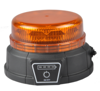 Balise de signalisation LED rotative à ventouse magnétique rechargeable Shinemien KM-502R 12/24V avec télécommande et 7 modes clignotants