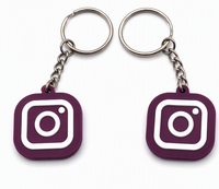 Porte-clés intelligent programmable 13,56 MHz ISO14443a NFC en silicone, mini clé NFC, porte-clés de style tendance pour les réseaux sociaux et les entreprises