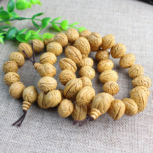 Pulsera de Piedras de Durazno, 14 Cuentas, Aprox. 13-15mm, Estilo Étnico, Joyería para Ceremonias Religiosas, Origen Hangzhou - Product Image 4
