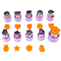 Ensemble de 10 pièces en acier inoxydable en relief boulette peau moule bricolage biscuits et coupe-légumes pour l'utilisation d'accessoires de cuisine