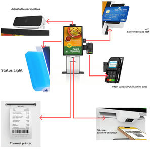 Kiosco Inteligente de Autoservicio de 21.5 Pulgadas con Menú Digital <span class=keywords><strong>y</strong></span> Fabricante OEM para Pedidos de Autoservicio en Interiores - Product Image 3