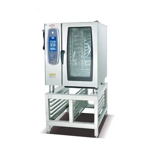 Equipo de cocina comercial Horno de vapor combinado de 4 capas de acero inoxidable eléctrico para hornear y cocinar Fuente de alimentación de gas - Product Image 6