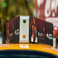 Panneau d'affichage de voiture double face Pantallas Écran publicitaire vidéo HD sans fil Taxi Top Led Display