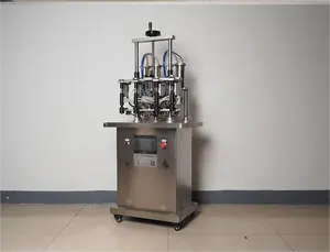 מכונת מילוי ואקום אוטומטית בלחץ שלילי מכונת מילוי נוזלים 4 ראשים מכונת מילוי בקבוקי בושם זכוכית