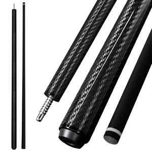 Queue de billard professionnelle 2 pièces 3K - Queue à faible déviation, queue de billard de haute qualité, ne se plie pas, fût en fibre de carbone durable - Product Image 1