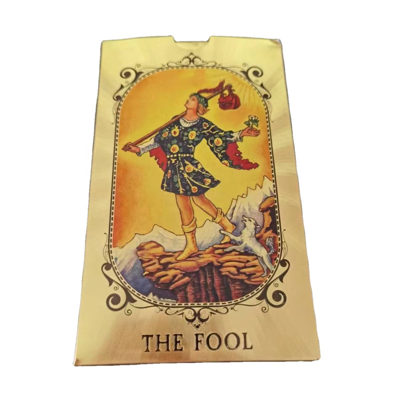 Оптовая продажа по индивидуальному заказу золотой фольги Таро ПВХ игровые карты Таро С путеводителем