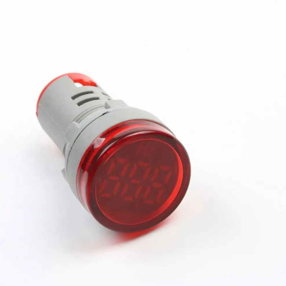 22mm AC 12-500V Volt 0-100A 20-75HZ Voltmeter Ammeter Amp Current Hertz HZ Voltage Meter LED Indicator Digital Lamp Pilot Light