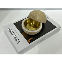 Brûleur d'encens HZX en marbre avec décoration arabe Bouddha Ramadan Mubkhar, mini porte-encens en travertin, brûleur d'encens boule de pierre, vente en gros