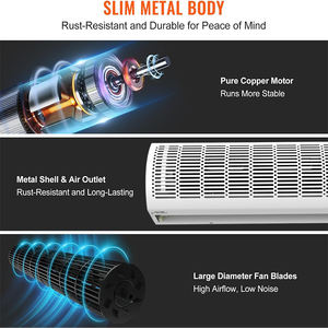 600/900/1200/1500/1800mm 220V <span class=keywords><strong>rideau</strong></span> d'air à flux croisé pour usines alimentaires bloque 75% insectes et poussière - Product Image 4