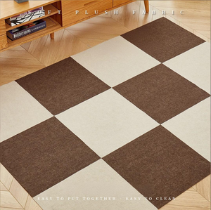 Dalles de moquette autocollantes en polyester, insonorisantes, rembourrées, réversibles, lavables, antidérapantes, écologiques, antistatiques, pour la maison et le <span class=keywords><strong>golf</strong></span> - Product Image 5