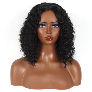 Perruque frontale en dentelle style vague afro avec franges longues <span class=keywords><strong>cheveux</strong></span> naturels bouclés pour femmes dentelle transparente - Product Image 5