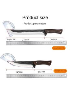 Cuchillo de Cocina Comercial de Acero Inoxidable Forjado <span class=keywords><strong>para</strong></span> <span class=keywords><strong>Cortar</strong></span> Carne y Sandía, Cuchillo de Chef de Larga Duración, Especial <span class=keywords><strong>para</strong></span> Barbacoa y Jamón - Product Image 2