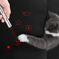 Baguette laser rechargeable pour chat, multi-motifs, en acier inoxydable, lumière infrarouge violette et blanche, jouet pointeur laser pour chat