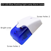 12V 120 DB Flash Blue LED Light Strobe Wired Siren Work para GSM PSTN Home Security Voice Sistema de alarma antirrobo
