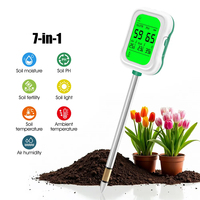 Détecteur de fertilité 7 en 1, pH, humidité, lumière, température ambiante, humidité de l'air, analyseur de sol multifonction, modèle de mesure de l'analyse du sol