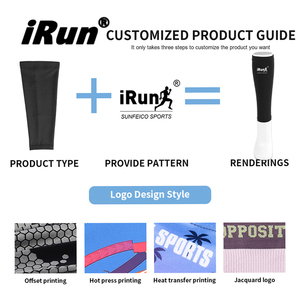 <span class=keywords><strong>IRun</strong></span> Calcetines de compresión deportivos para pantorrilla, Mangas de compresión personalizadas para piernas de baloncesto, Calcetines sin pie, Mangas de compresión para piernas de fútbol - Product Image 4