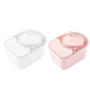 เครื่องล้างผักและผลไม้แบบหมุนมือ สีขาวและชมพู สำหรับใช้ในครัว - Product Image 3