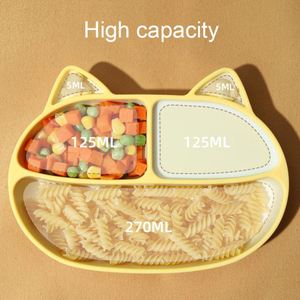 Plato de Silicona para Bebés con Diseño de Dibujos Animados, Resistente al Agua, Apto para Alimentos, con Succión, Ecológico, Apto para Lavavajillas - Product Image 3