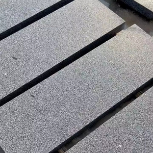 Piastrelle in Granito G654 Grigio Scuro per Pavimentazione, Finitura Martellata e Fiammata, Spessore 30mm, per Design Moderno Interno/Esterno - Product Image 1