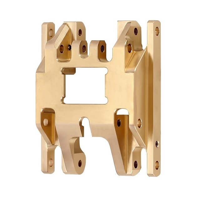 High Quality Custom CNC Machining Brass Skid Plate Transmission Mount Upgrade for TRX4M 1/18 RC Crawler
