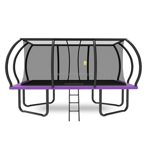 <span class=keywords><strong>Trampoline</strong></span> rectangulaire de grande taille Zoshine, 17 pieds de long, 10 pieds de large, <span class=keywords><strong>trampoline</strong></span> de gymnastique carré avec <span class=keywords><strong>filet</strong></span> de sécurité et poteau incurvé - Product Image 2