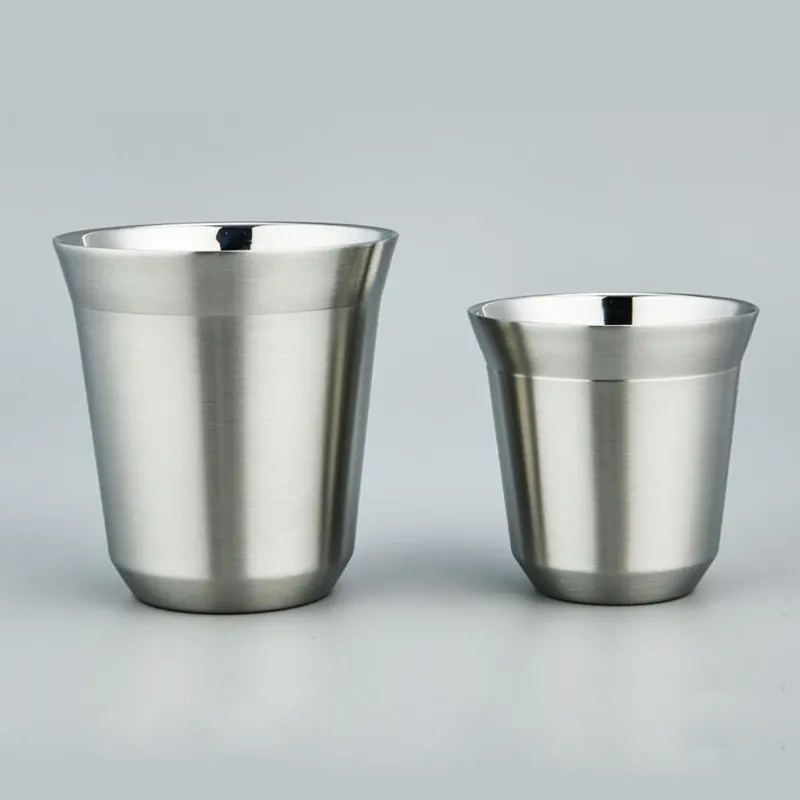 Wholesale Items In Bulk 80ml 160ml Double Wall Stainless Steel Insulated Coffee Mug Espresso Cups