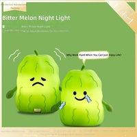 Veilleuse USB en silicone en forme de melon amer, changeant de couleur, pour chambre d'enfant, lampe de chevet ou de bureau