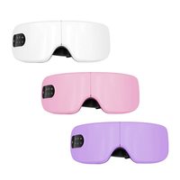 Masseur oculaire intelligent sans fil OEM, appareil de relaxation, musique Bluetooth, masque de massage oculaire pour le sommeil avec chaleur et vibrations