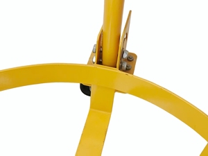 Chariot à tambour en acier à profil bas d'une capacité de 661lbs avec <span class=keywords><strong>2</strong></span> <span class=keywords><strong>roues</strong></span> fixes en PU 1 roue pivotante, chariot à main à tambour à baril d'huile - Product Image 5