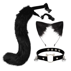 DAMAI Animal Fox Cat Dog Ears Headband Halloween Cosplay Party Headbands Headpiece Faux Fur Hair Clip Headdress Halloween - Product Image 1