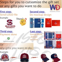 Set Hadiah Kantor Perusahaan WD Custom Branded Dengan Logo, Set Pena dan Notebook Kulit Premium untuk Promosi Bisnis dan Hadiah Klien