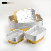 Boîte rectangulaire en aluminium doré résistante à la chaleur pour le camping et le barbecue