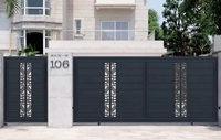 Porte d'entrée en métal de style antique du fabricant de meubles Hored Porte de sécurité de jardin de cour personnalisée Modèle d'ouverture coulissante automatique