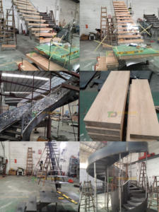 الدرج العائم الحديث DF ، تصميم الدرج العائم الحديث ، الدرج العائم الصلب الداخلي غير المرئي المزخرف في الولايات المتحدة الأمريكية الحديثة - Product Image 3