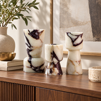 Marbre Calacatta Viola, pierre naturelle luxueuse de couleur violette, vente en gros, décoration d'hôtel et de maison, porte-bougie en marbre naturel