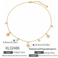 SUMMLY Ensemble de bijoux tendance en acier inoxydable plaqué or 18 carats avec breloque avion en zircon, collier et bracelet pour femme, idéal pour les fêtes, les voyages ou comme cadeau