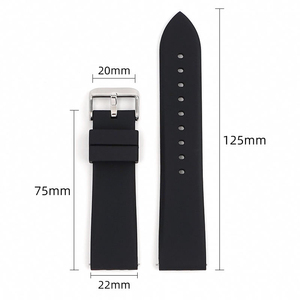 Bracelets de <span class=keywords><strong>montre</strong></span> intelligents à libération rapide de 22 mm, en silicone haute résistance, anti-poussière, pour Blancpain X Swatch - Product Image 6