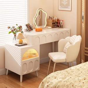 <span class=keywords><strong>Tocador</strong></span> de Dormitorio Moderno y Sencillo, Estilo Nuevo 2025, Pequeño, para Casa de Alquiler, Escritorio para Niñas, Almacenamiento, Mesa de Maquillaje, Embalaje para Envío Y - Product Image 3