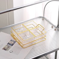 Plateau de noix transparent style turc vintage Plateau de fruits secs pour le salon Assiette à collation créative pour la maison