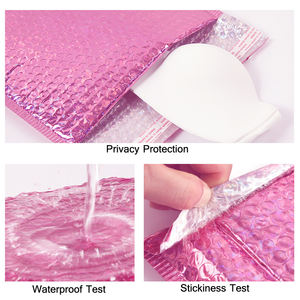 Sobres de Plástico Metalizado con Logotipo Impreso Personalizado, Bolsa de Correo Acolchada de Burbujas de Polipropileno en Color Oro Rosa - Product Image 2