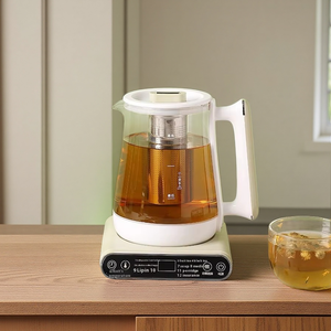 Bouilloire en verre 110V 1,8L 800W avec réservation intelligente 24H, affichage LED et température constante pour le thé – Idéale pour la livraison directe à Taïwan - Product Image 1