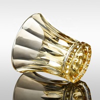 N45 Luxus Kristallglas Whisky Dekan ter Set Bernstein Jade Golden Akzent inklusive Weinglas für Geschenk Wein Luxus Dekan ter