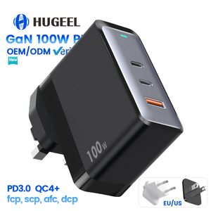 Cargador GaN Portátil de 100W con 3 Puertos USB C PD3.0, Adaptador Compacto Tipo C para <span class=keywords><strong>Xiaomi</strong></span>, Huawei, Laptop y Teléfono, Precio al por Mayor - Product Image 3