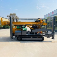 Machine de forage sur chenilles de 500 mètres Machine de forage de puits d'eau Portable robuste sur remorque