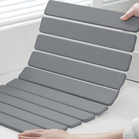 Tapis de bain en diatomite FIGOO - Antidérapant, absorbant rapidement, pliable, enroulable pour salle de bain, cuisine, baignoire