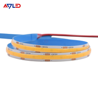Bande LED COB 12V 24V 5M 480LEDs/M Bande LED flexible haute densité 6500K Température de couleur pour la décoration de la cuisine et de la chambre 8mm