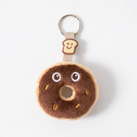 Porte-clés en peluche Bagel mignon de dessin animé, design personnalisé, jouet en peluche doux en coton PP, breloques de marque Winbo, tailles personnalisées