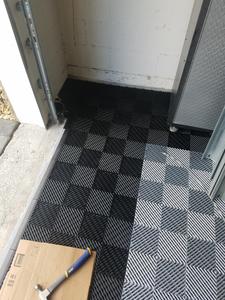 Shock Absorbent <b>Plastic</b> Garage <b>Floor</b> Tiles Noise Reduction Technology Safe for Kids and Pets Home Gym Use - Product Image 1